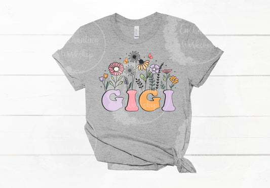 Mother’s Day “Gigi” Floral T-Shirt
