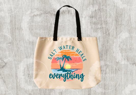 Salt Water Heals Everything Tote Bag