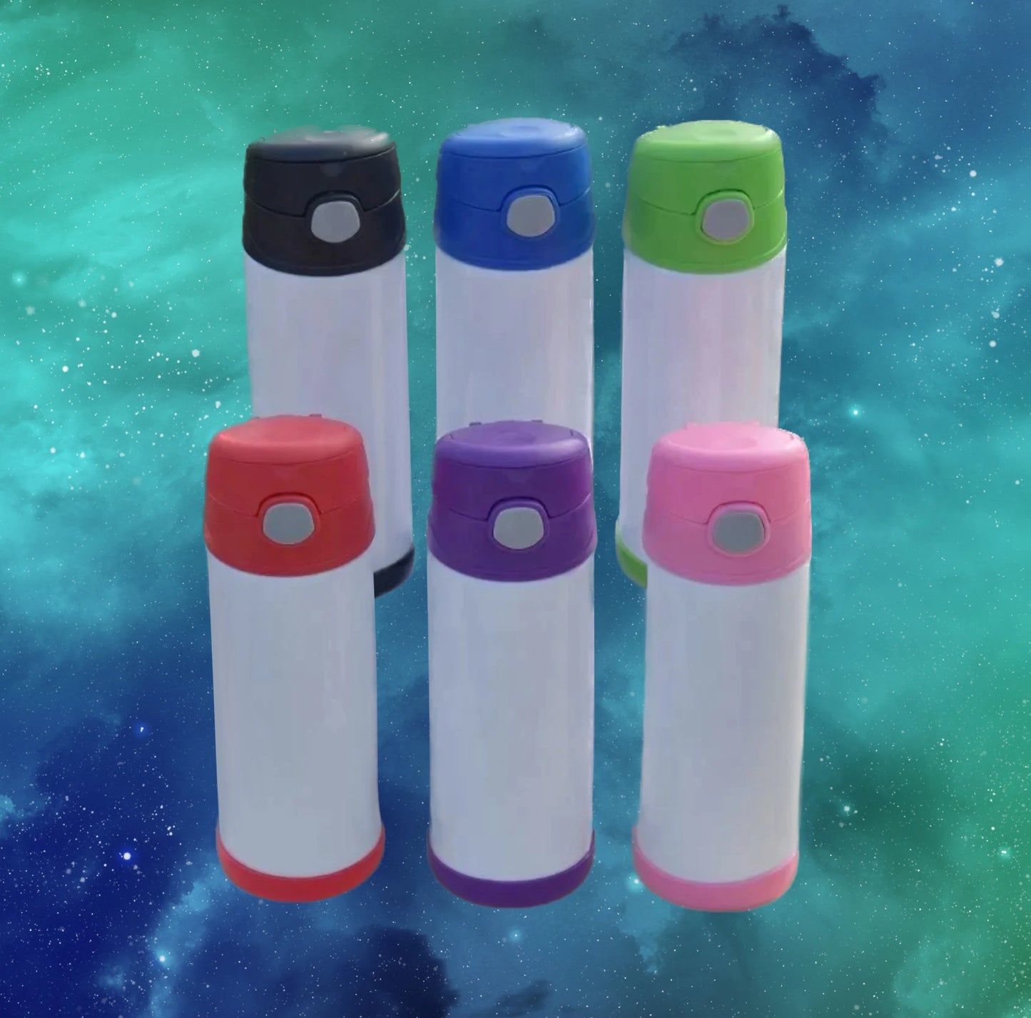 Kids Personalized Outer Space Flip Top Tumbler