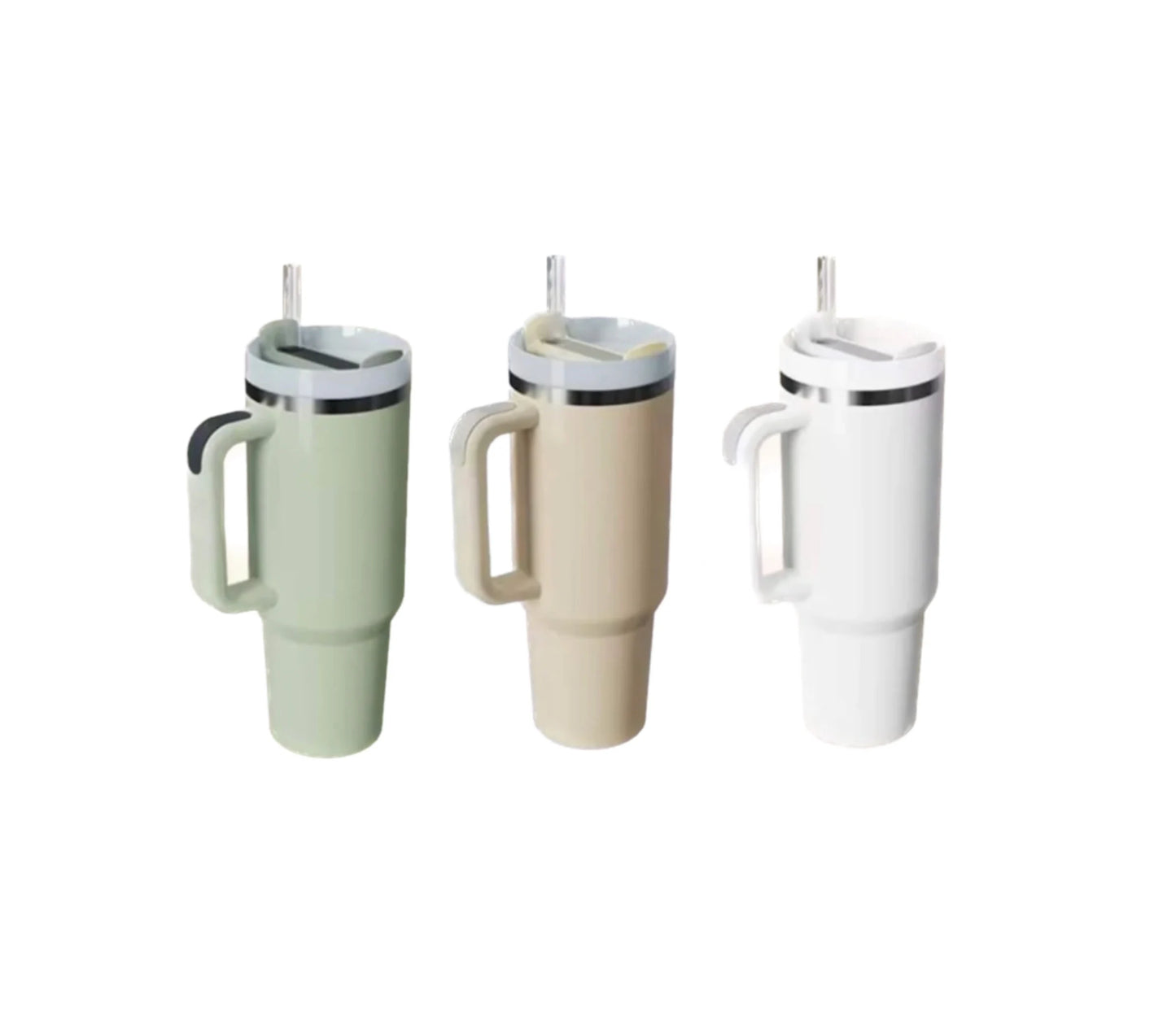 Green Succulent 40oz Quencher Tumbler with Handle