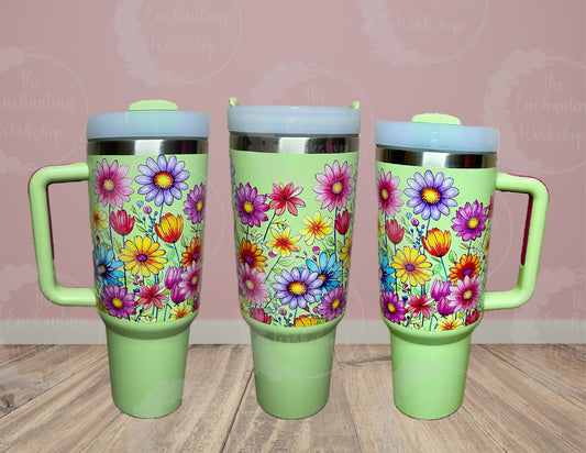 Flower Burst 40oz Tumbler