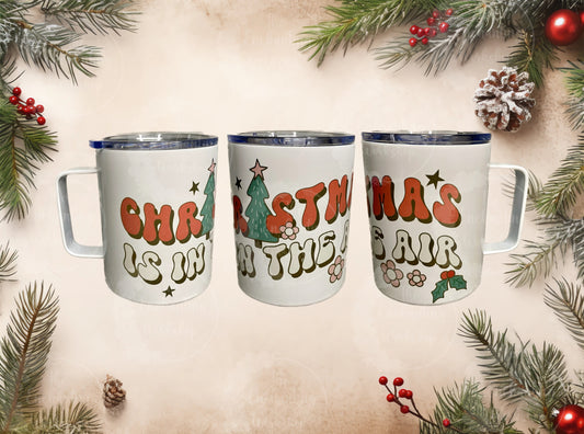 Christmas is in the Air Insulated Christmas Coffee Mug