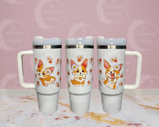 Corgi Lover 30oz Tumbler with Handle