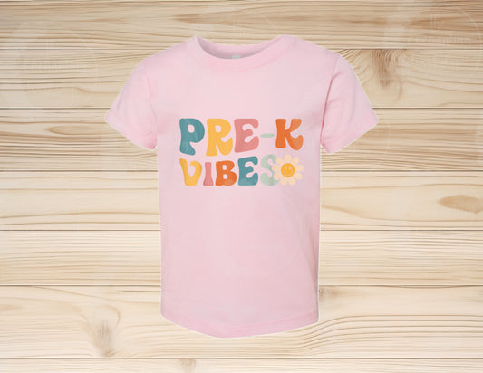 Kids Groovy School Vibes T-shirt, Pre-K, Kindergarten, First, Second, Third, Fourth, Fifth Grade