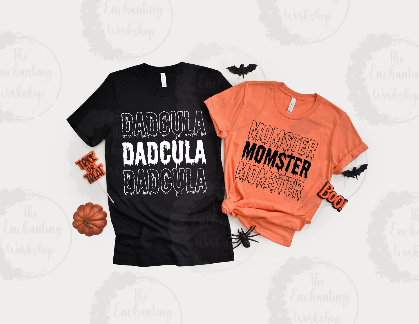 Momster & Dadcula Matching Halloween T-Shirts