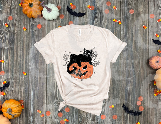 Meowloween Pumpkin T-Shirt