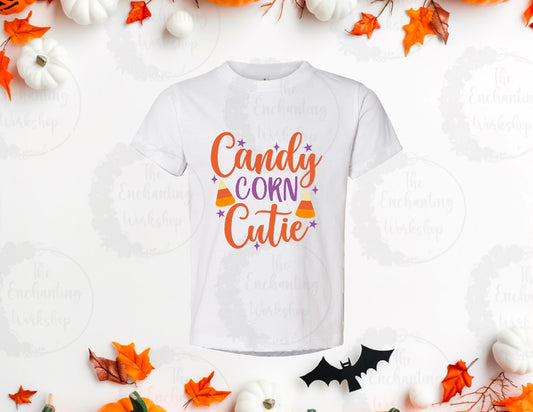 Candy Corn Cutie Kids Halloween T-Shirt