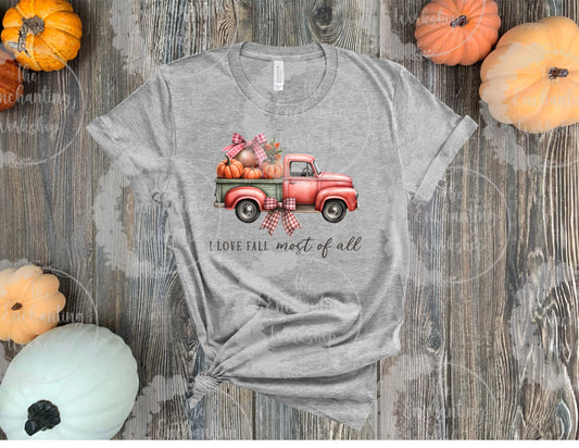 I Love Fall Most of All T-Shirt