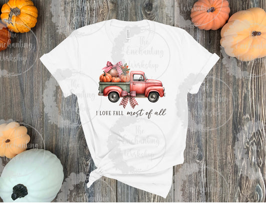 I Love Fall Most of All T-Shirt