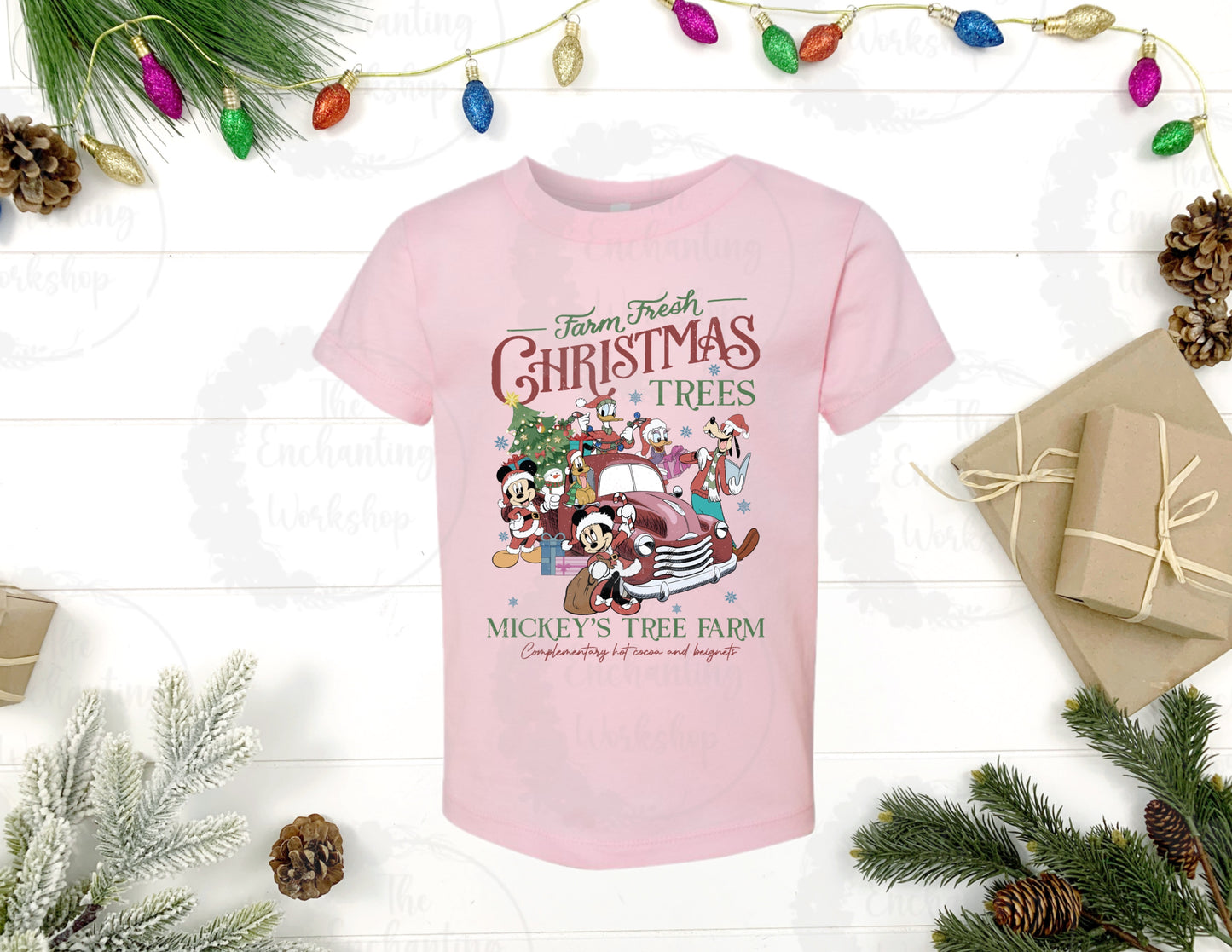 Kids Mickey’s Tree Farm Christmas T-Shirt