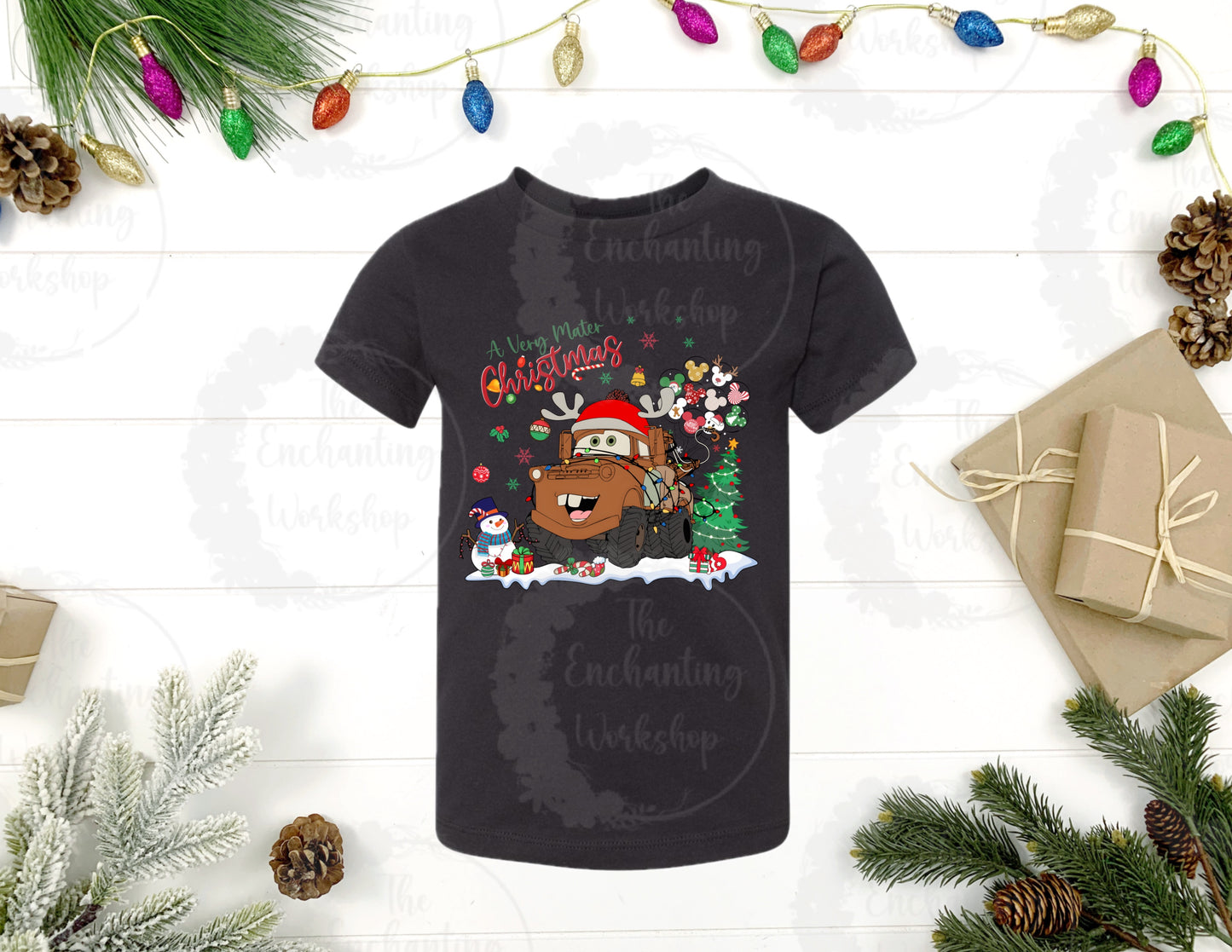 Kids Cars Christmas T-Shirt