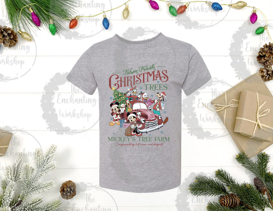 Kids Mickey’s Tree Farm Christmas T-Shirt