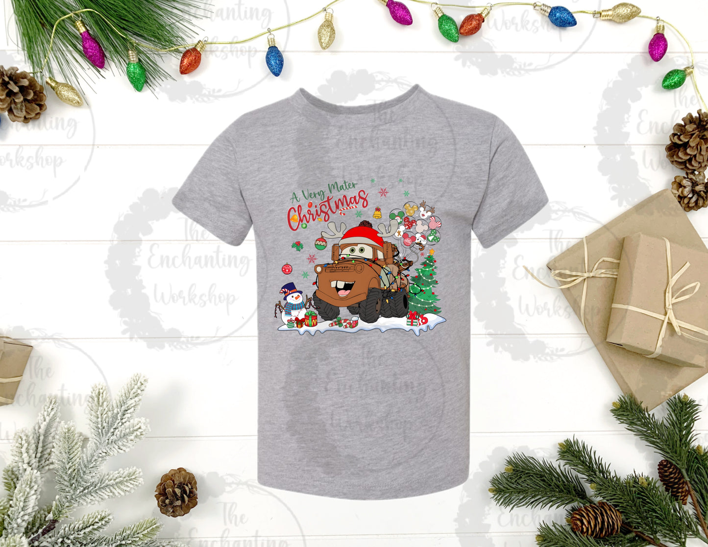 Kids Cars Christmas T-Shirt