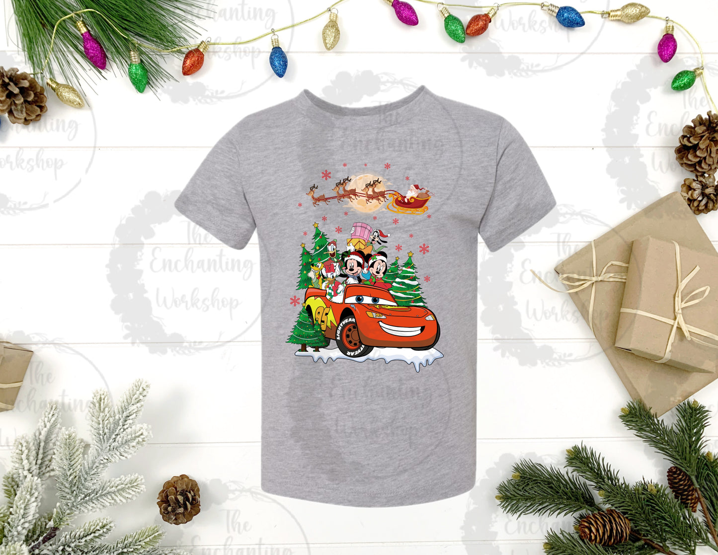 Kids Cars Christmas T-Shirt