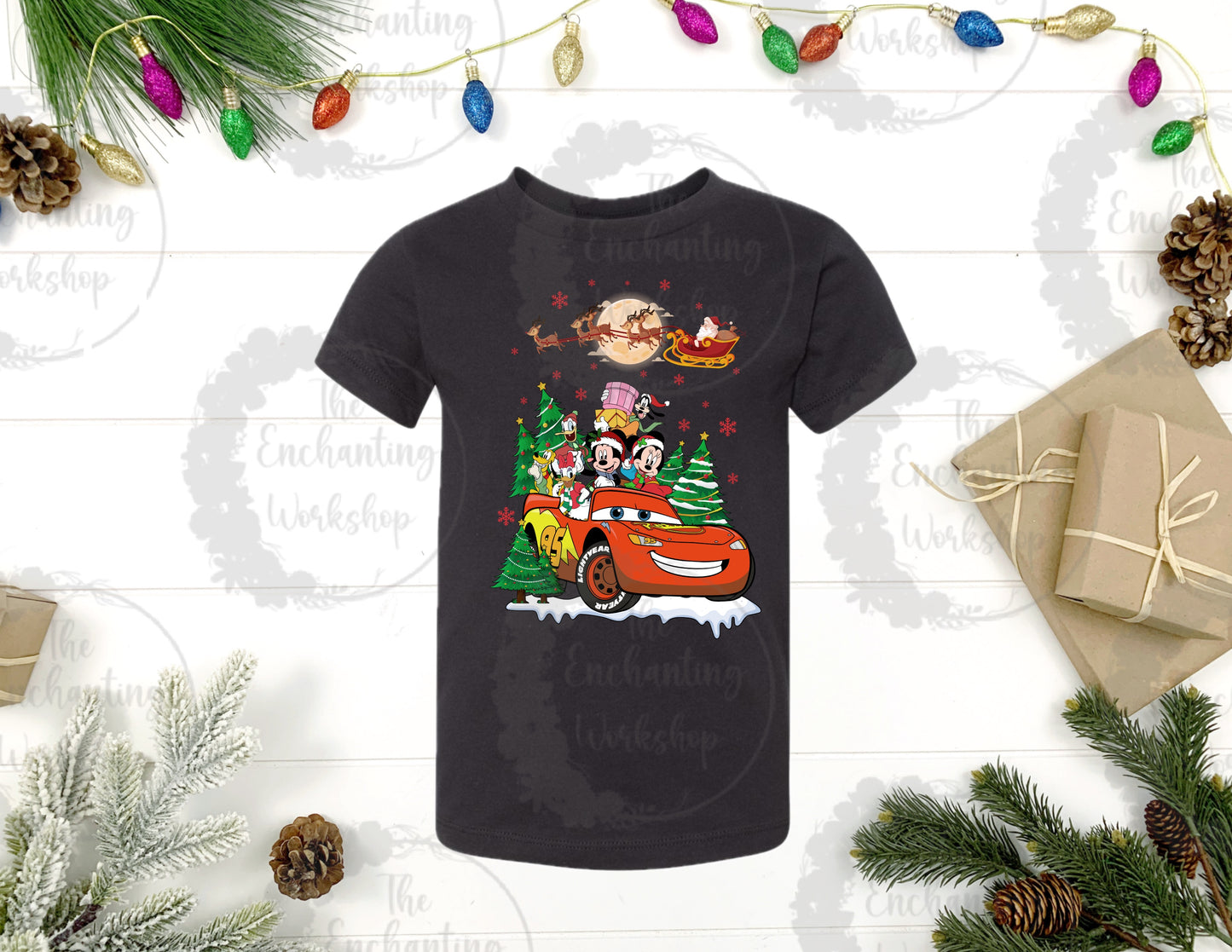 Kids Cars Christmas T-Shirt