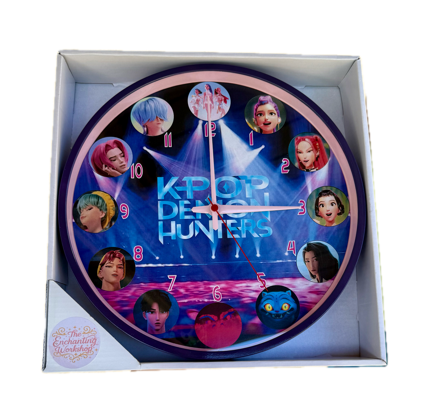 Neon Shadows Wall Clock