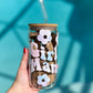 Girl Mama Iced Coffee Cup with Lid & Straw